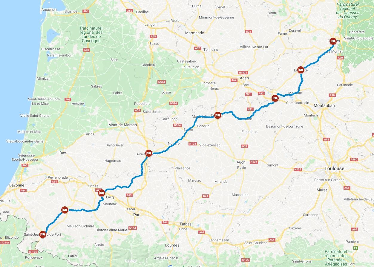 The Way of St-James - From Cahors to Saint-Jean-Pied-de-Port